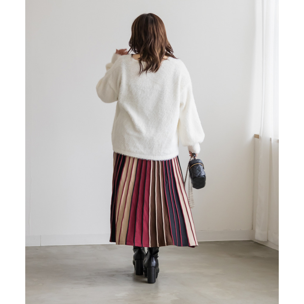 マルチカラーニットスカート12
