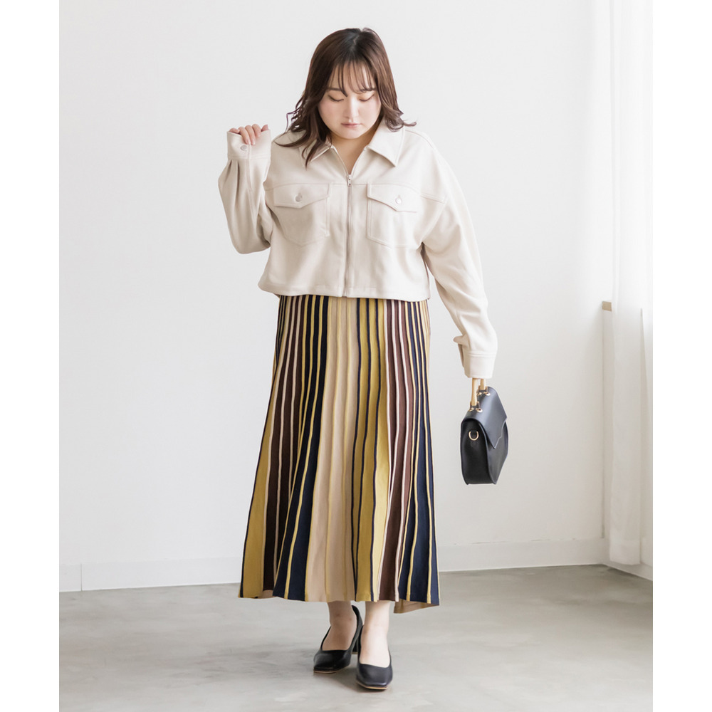 マルチカラーニットスカート2