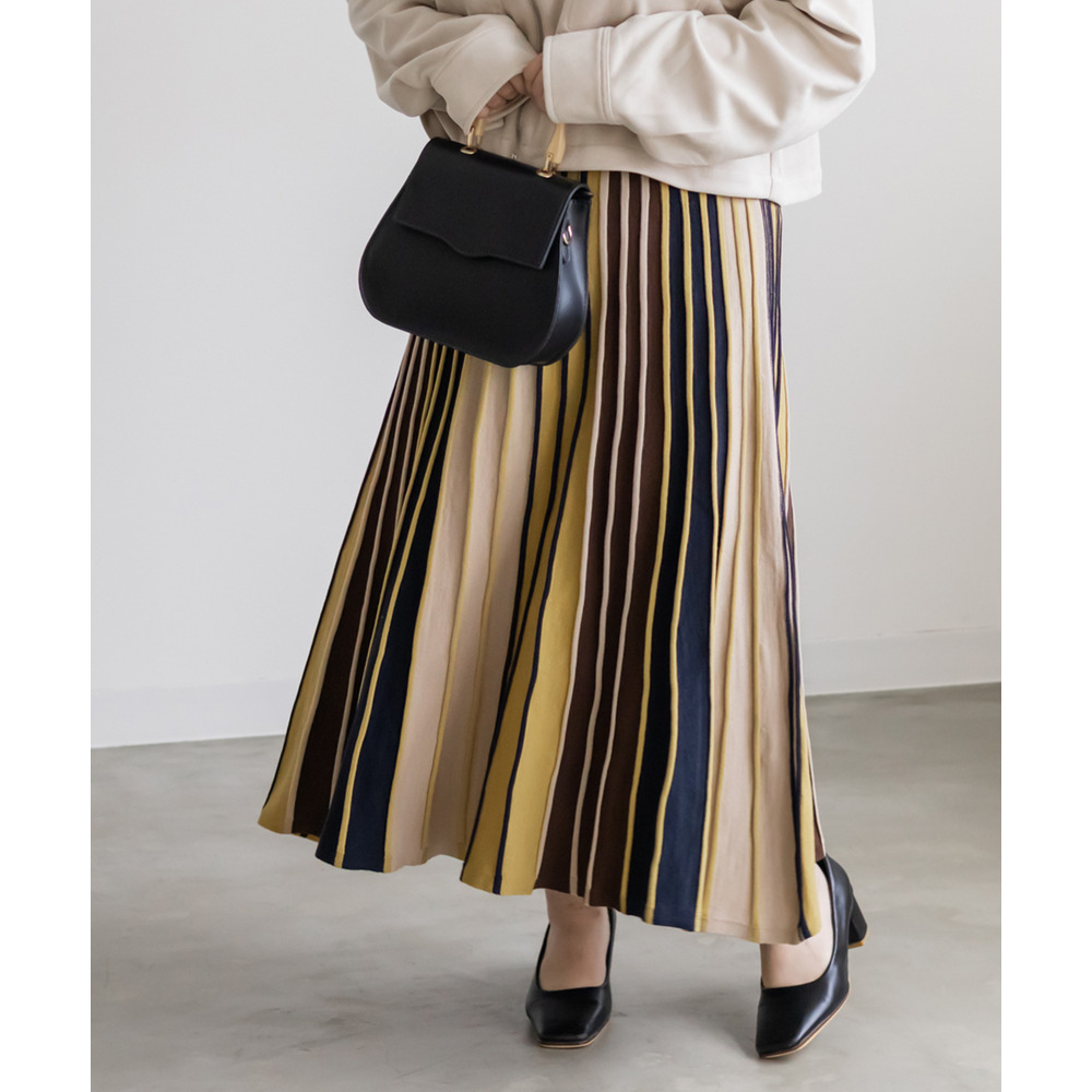 マルチカラーニットスカート3