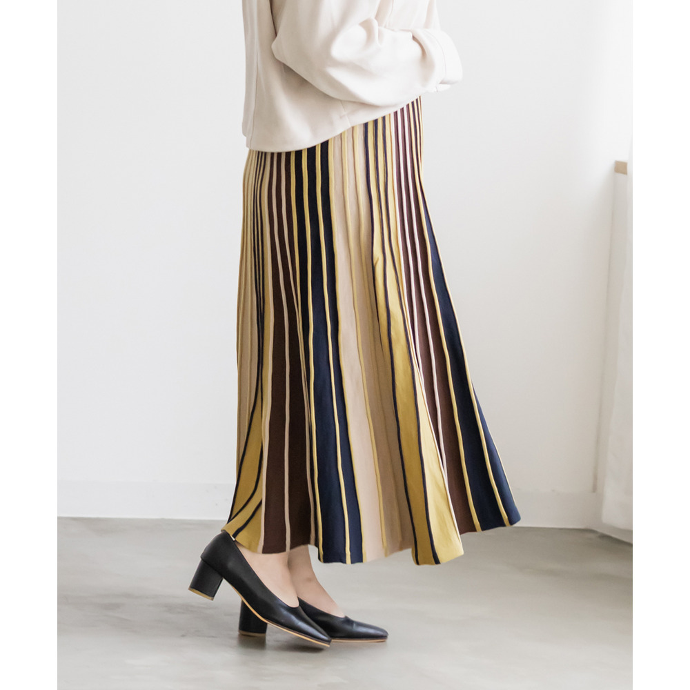 マルチカラーニットスカート4