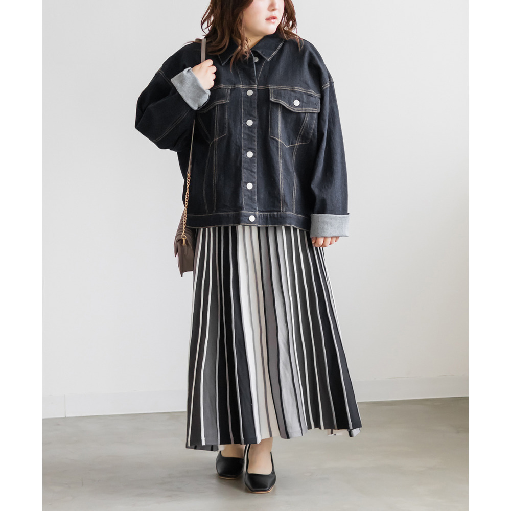 マルチカラーニットスカート5