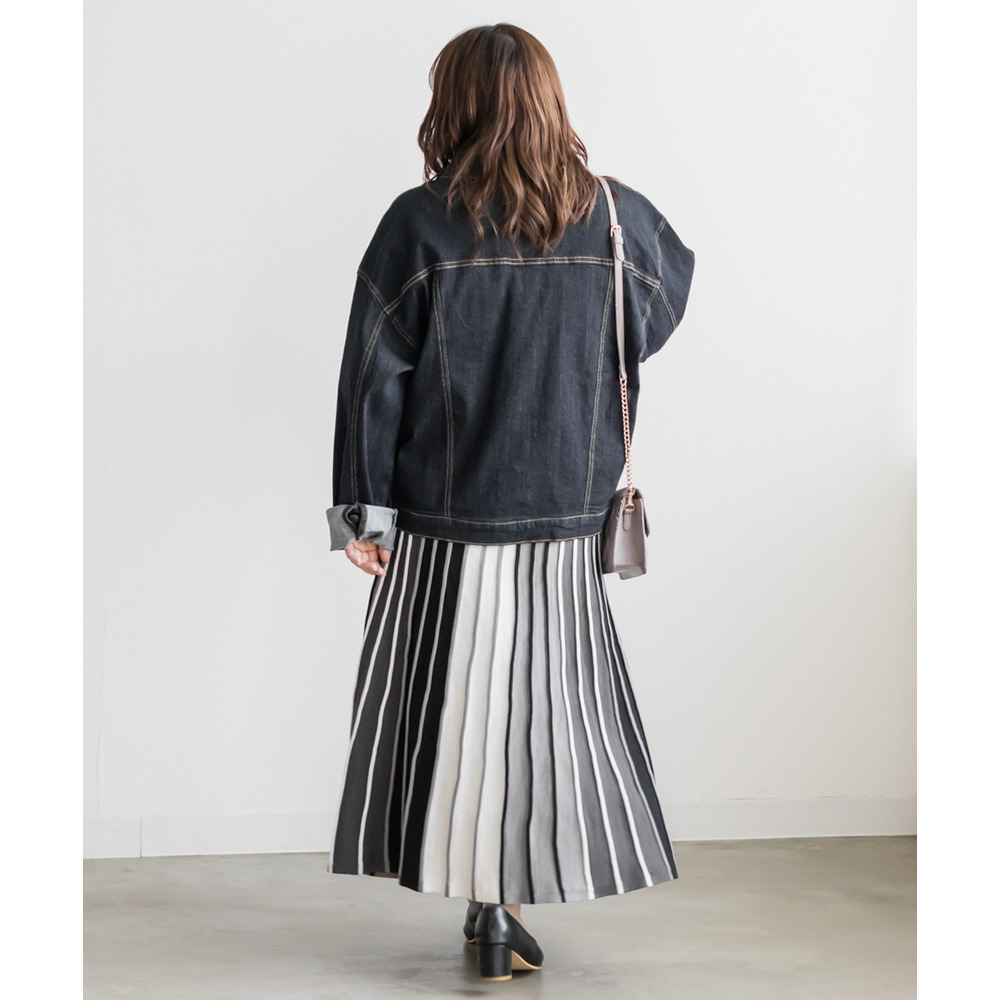 マルチカラーニットスカート8