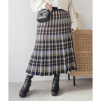 チェックニットスカート