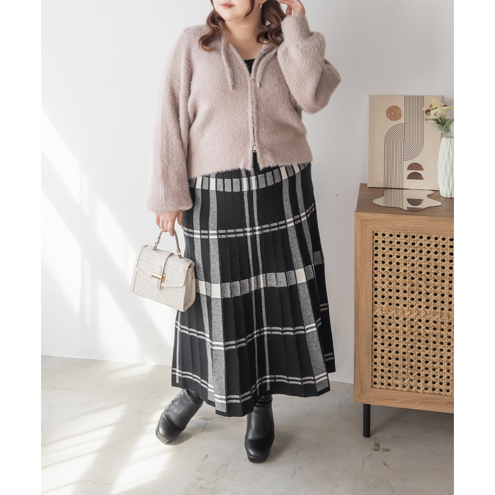 チェックニットスカート5