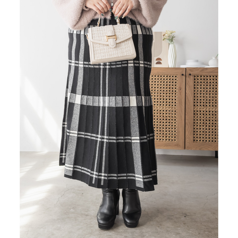 チェックニットスカート6