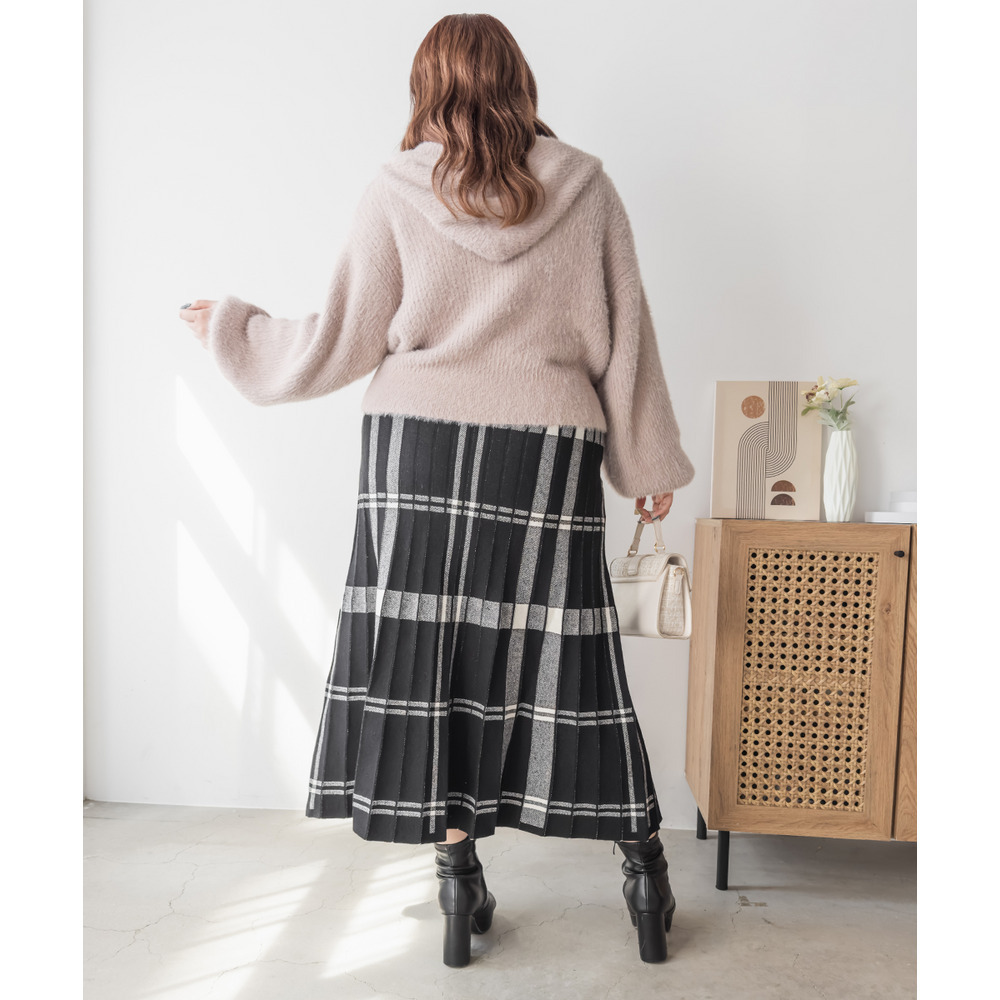 チェックニットスカート7