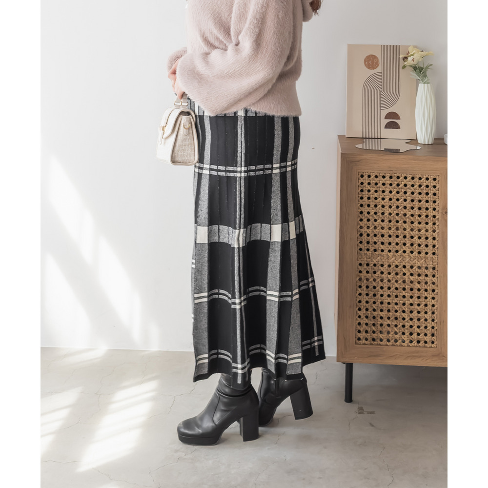 チェックニットスカート8