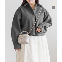 フェイクウールシャツジャケット