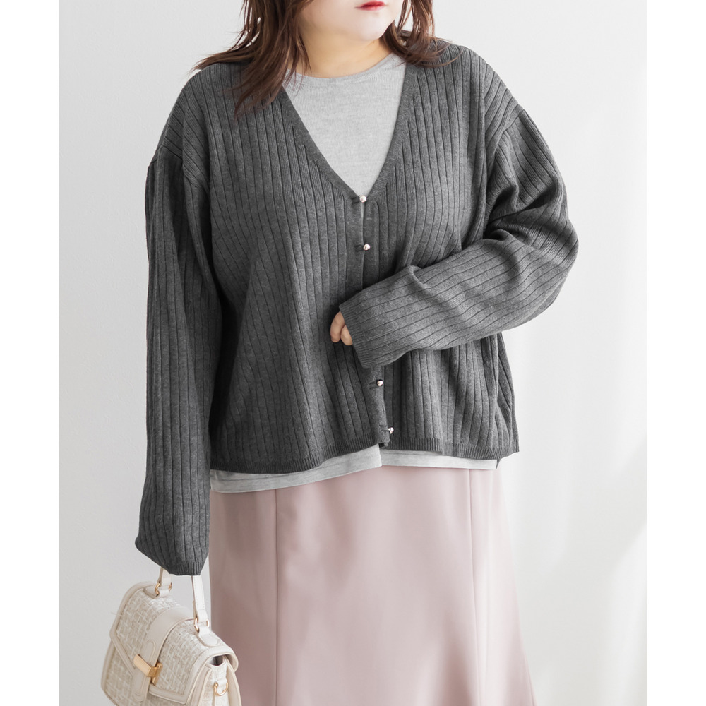 フェイクレイヤードニットプルオーバー1