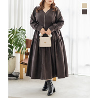 フロントジップティアードワンピース