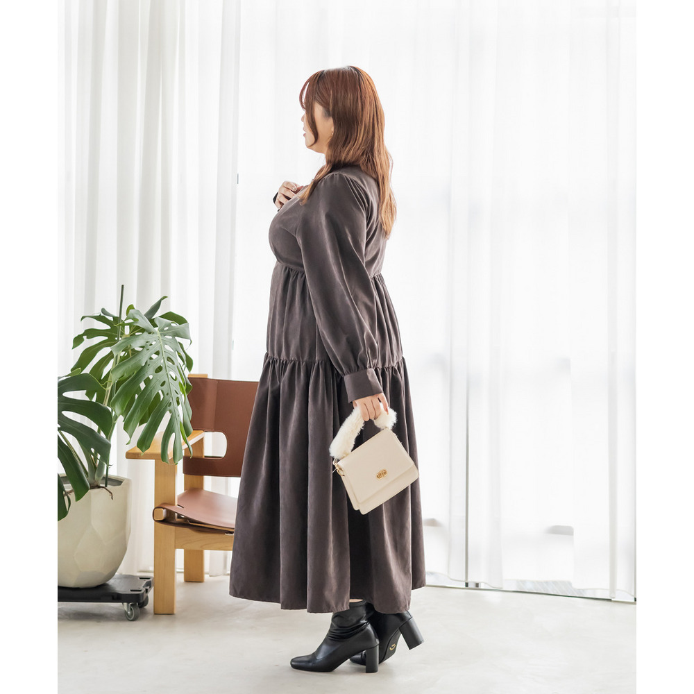 フロントジップティアードワンピース2