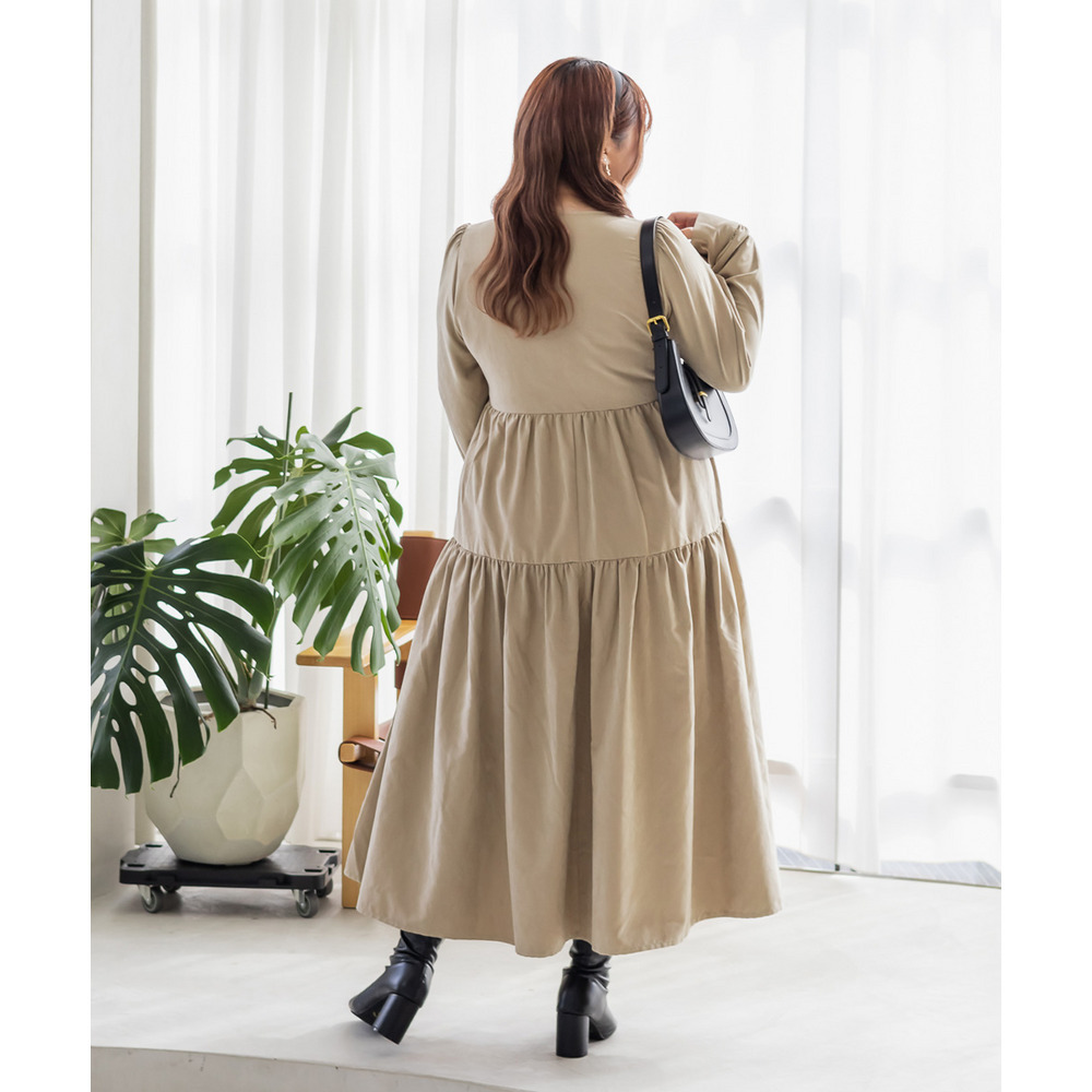 フロントジップティアードワンピース6