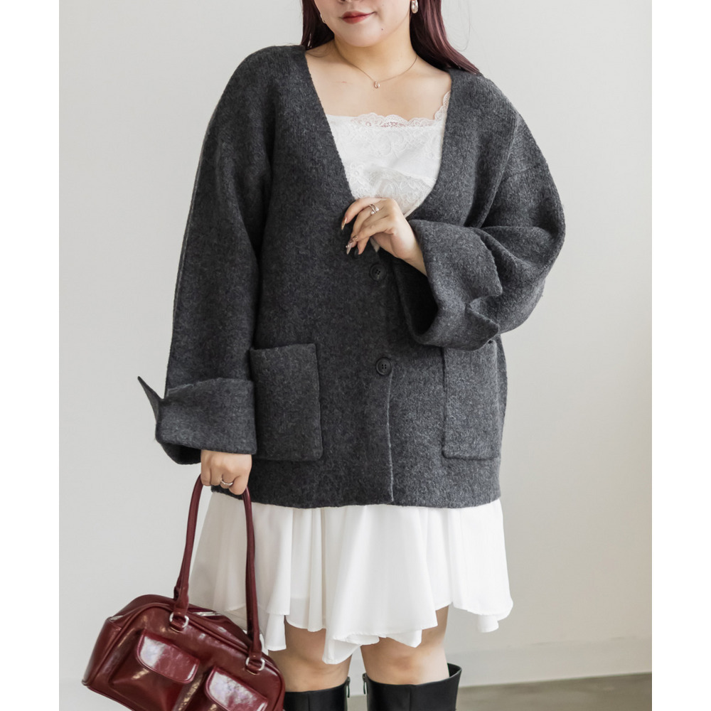 ワイドスリーブニットコーディガン1