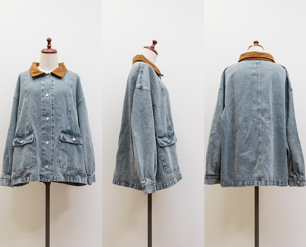 コーデュロイ衿デニムカバーオール11