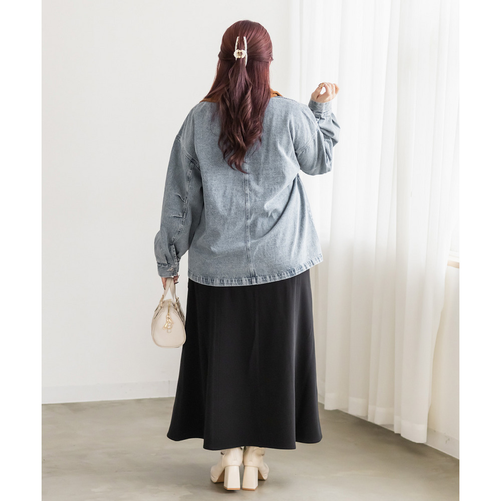 コーデュロイ衿デニムカバーオール3