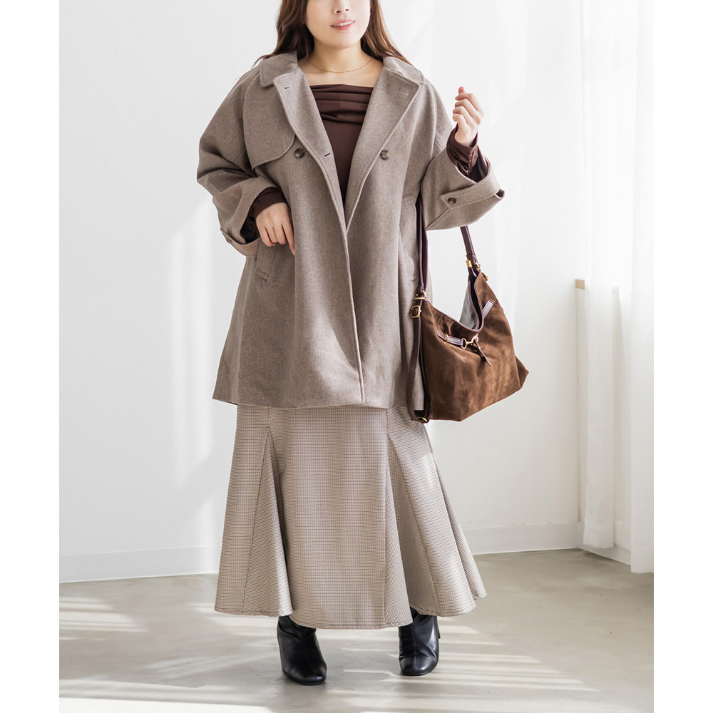 2WAYカラーラグランスリーブフレアコート10