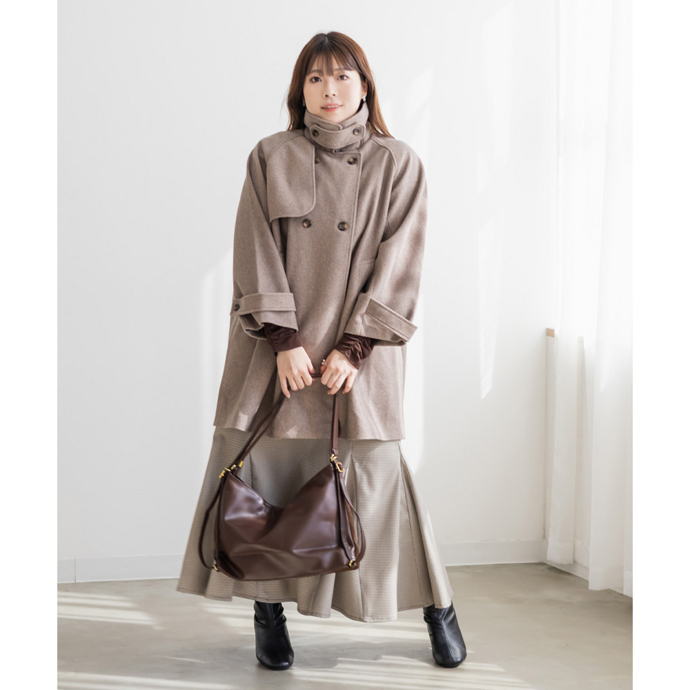 2WAYカラーラグランスリーブフレアコート12