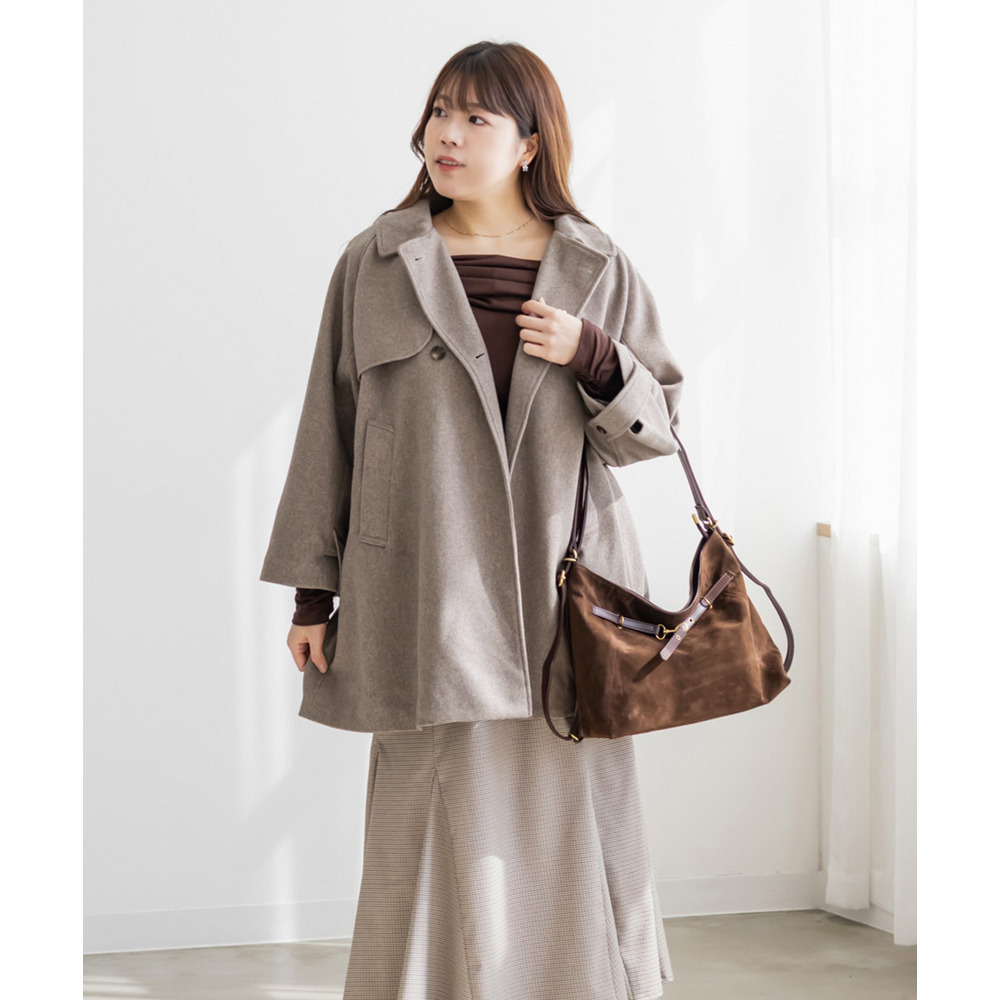 2WAYカラーラグランスリーブフレアコート8