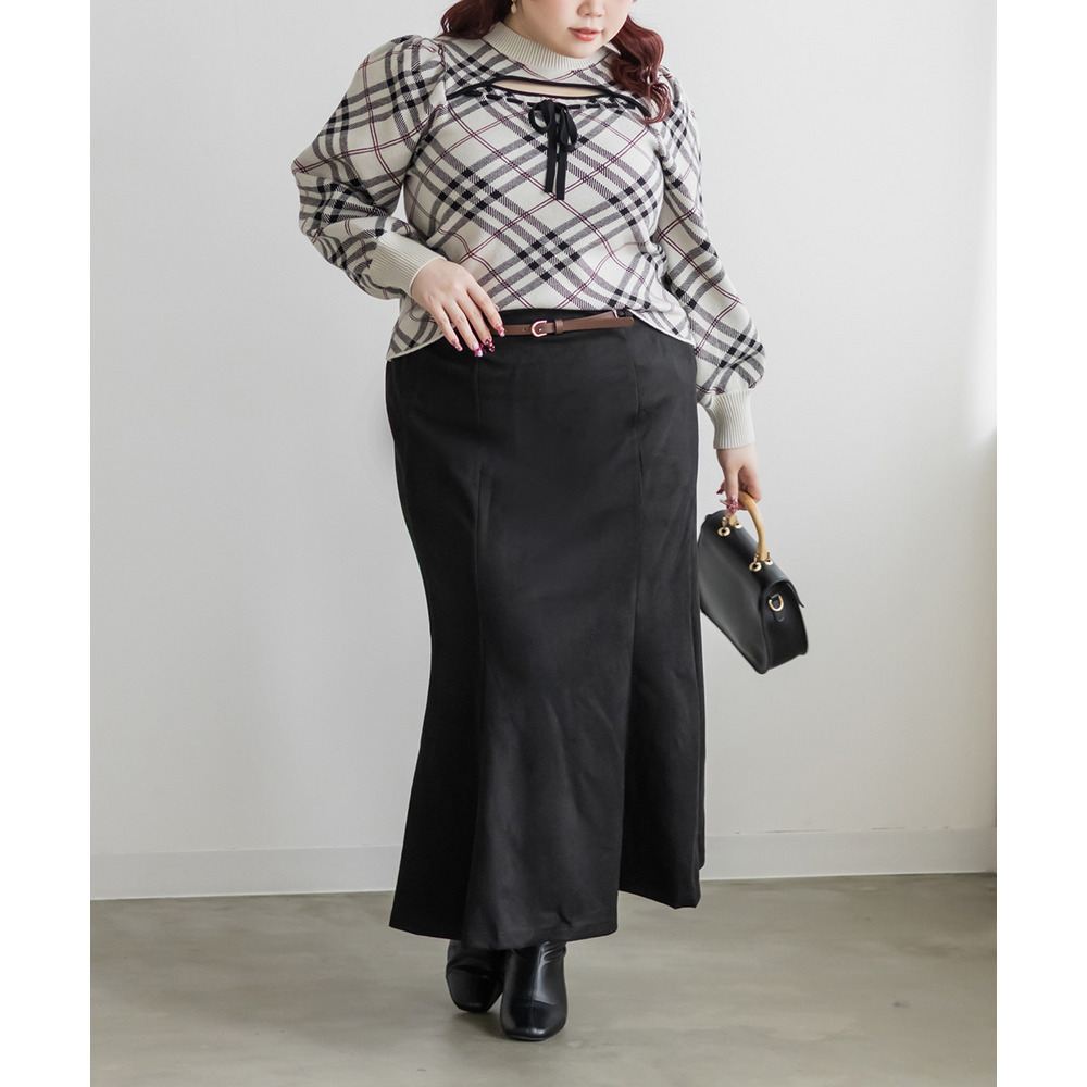 CLETTEオリジナルリボン使いチェック柄ニット7