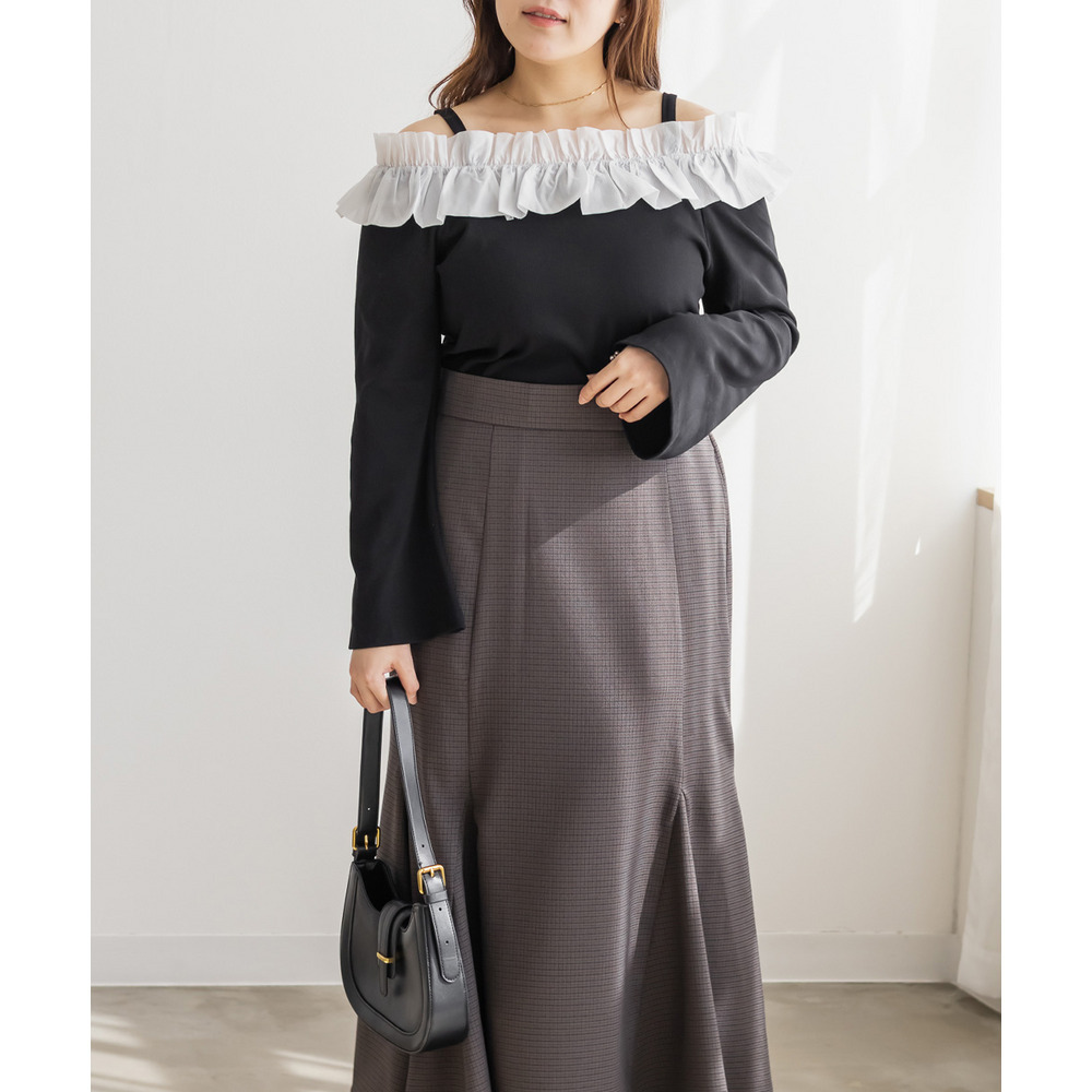 CLETTEオリジナルフリルオフショルリブトップス11