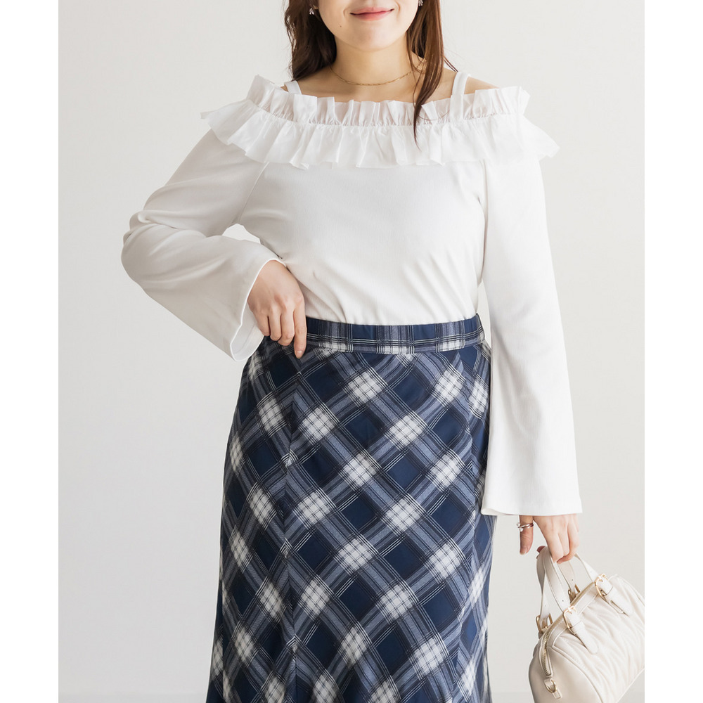 CLETTEオリジナルフリルオフショルリブトップス7