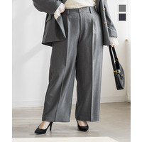 ダブルボタンタックワイドパンツ