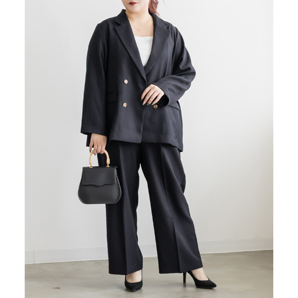 ダブルボタンタックワイドパンツ6