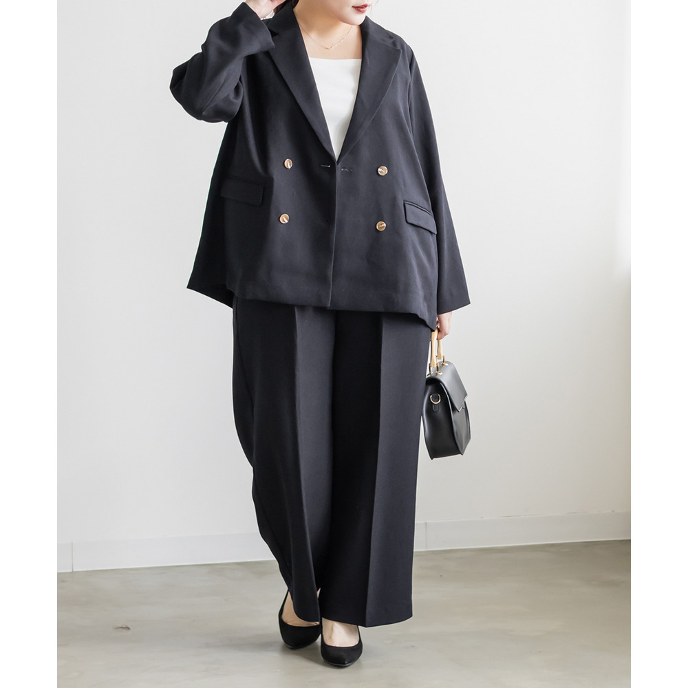 ダブルボタンタックワイドパンツ7