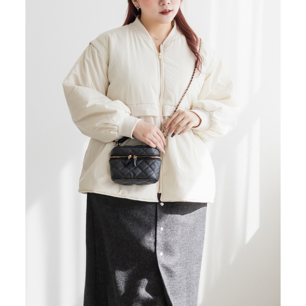 中綿ペプラムジャケット4