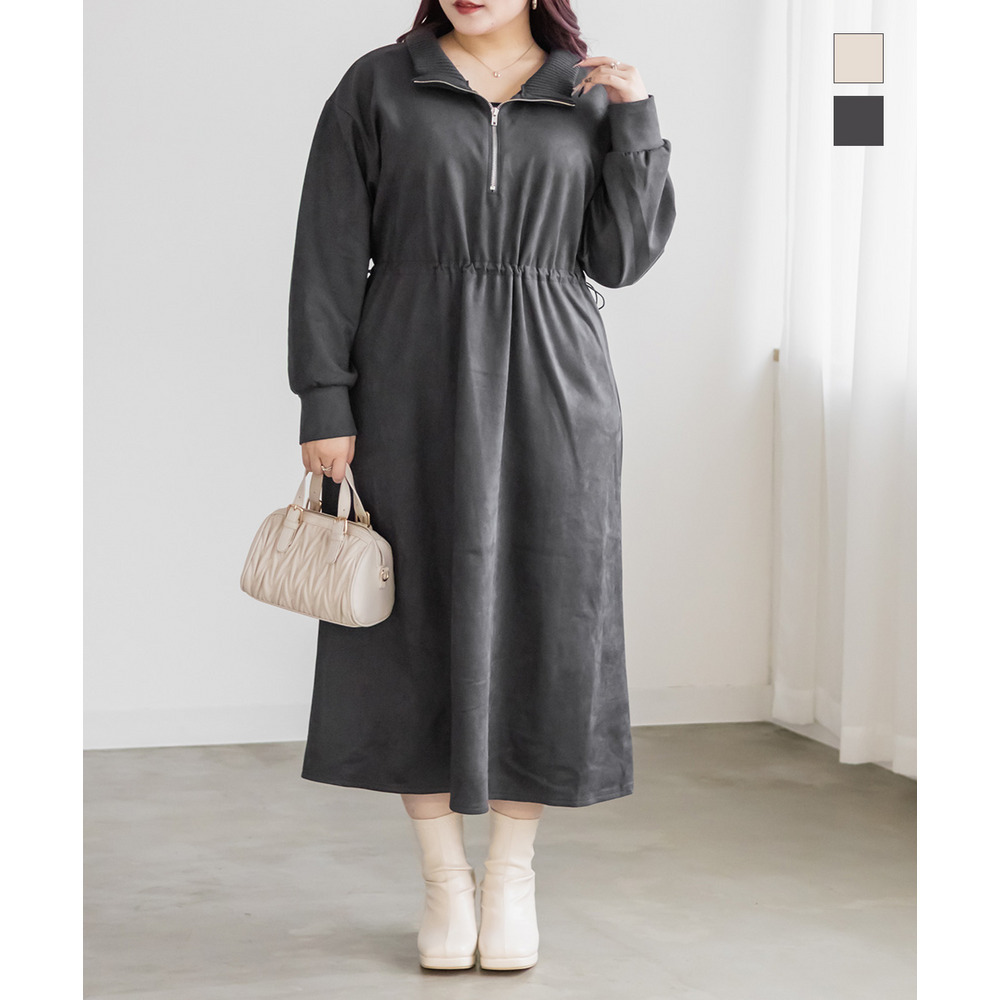 スエードポンチドロストワンピース1