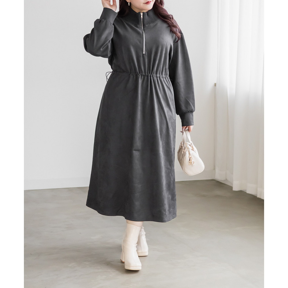 スエードポンチドロストワンピース4