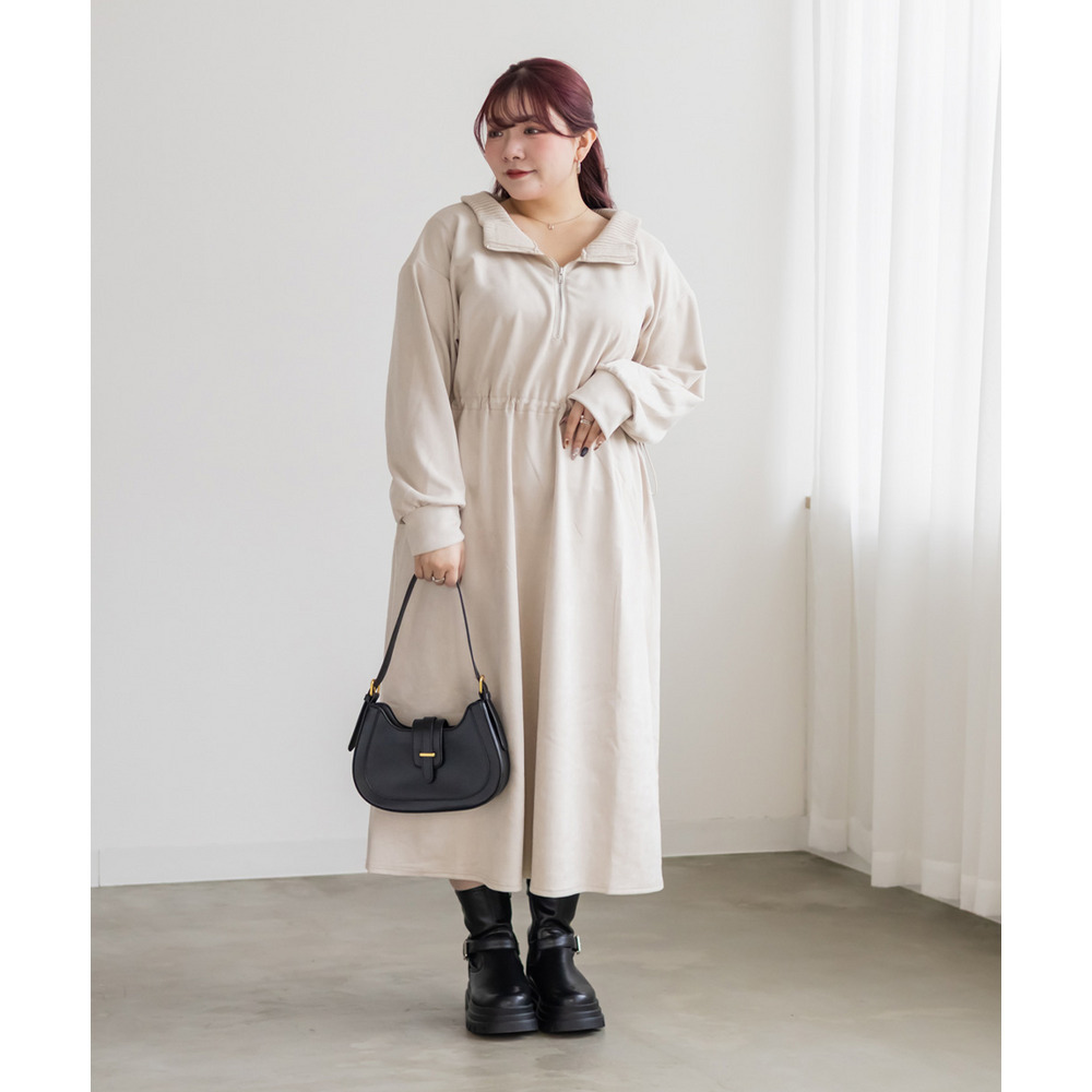 スエードポンチドロストワンピース7