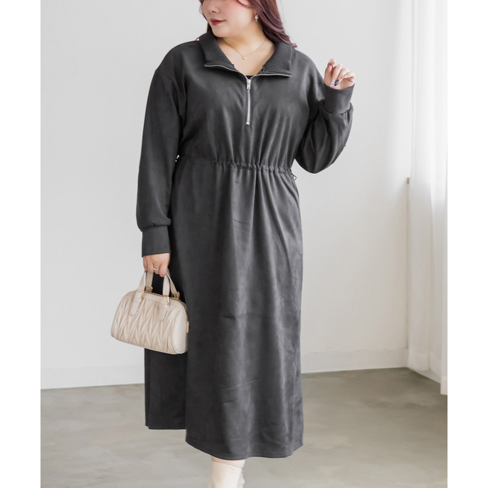 スエードポンチドロストワンピース1