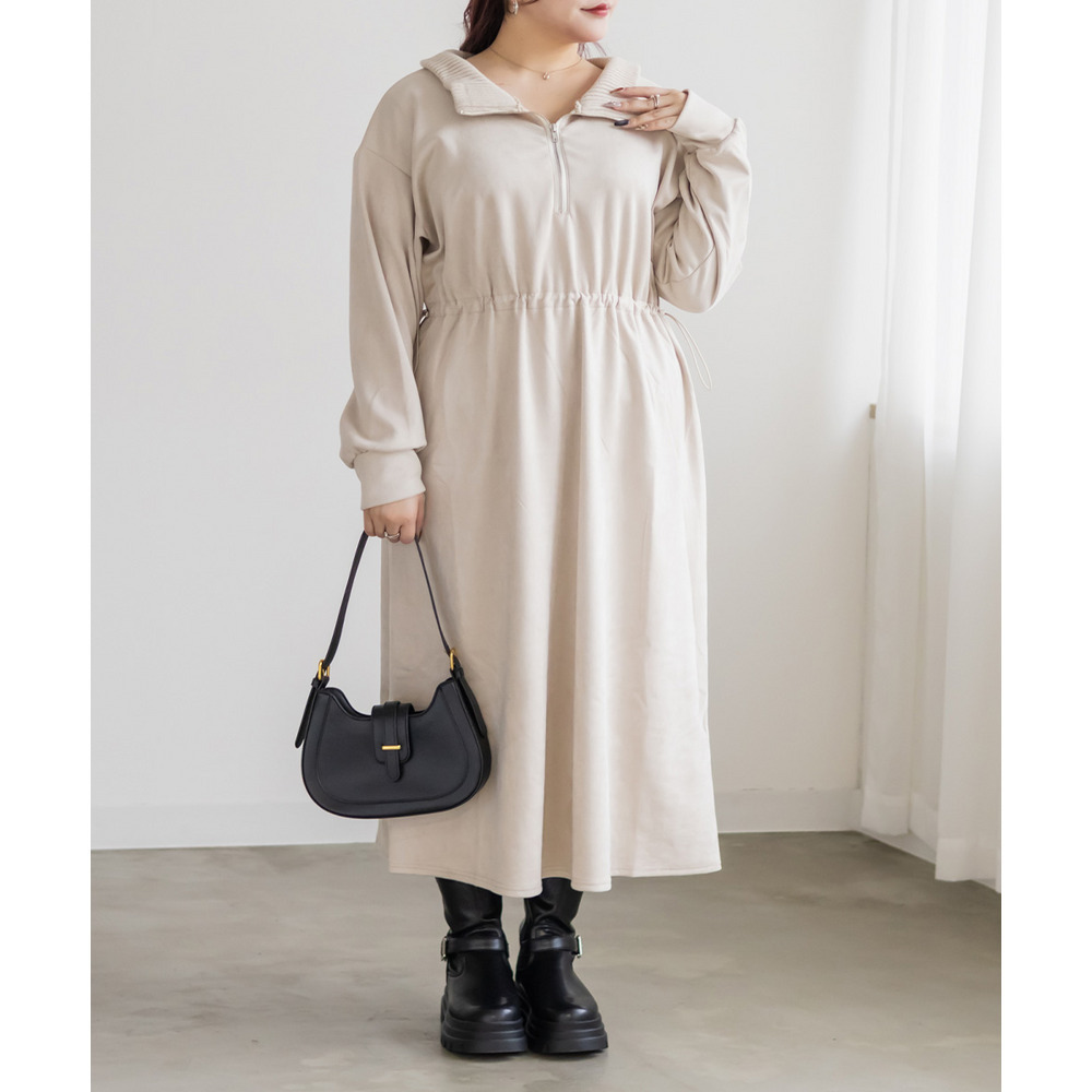 スエードポンチドロストワンピース1