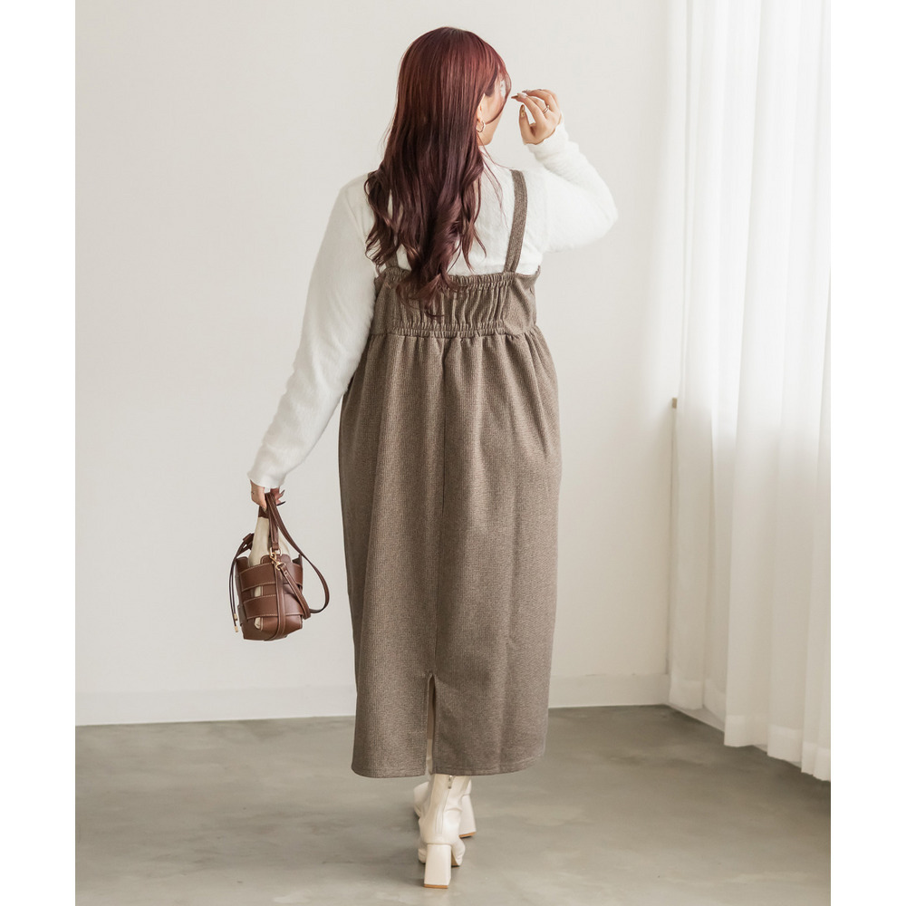 フロントジップ千鳥柄ワンピース3