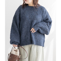 ボリューム袖シャギーニットプルオーバー