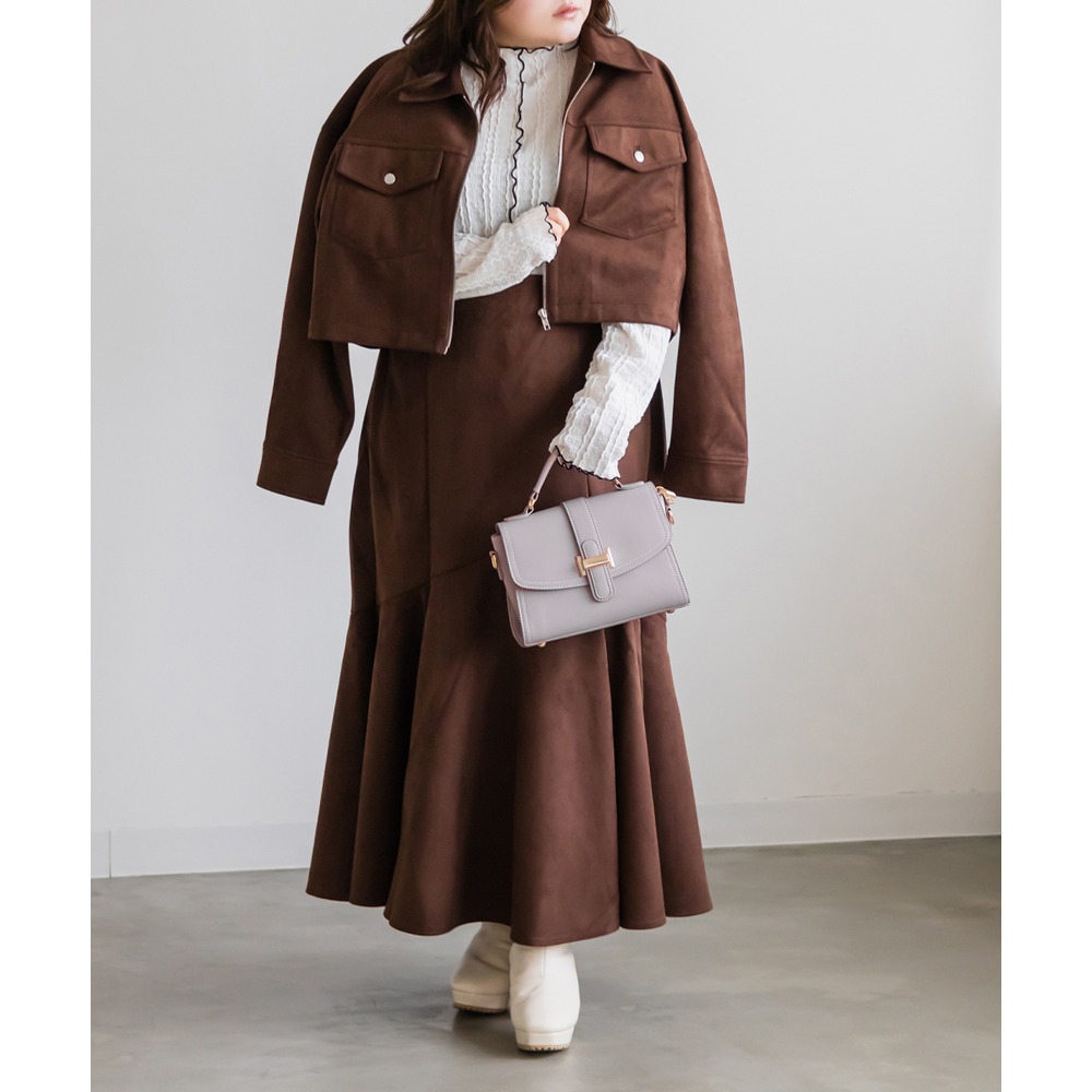 前後2WAYプチハイネック配色メロープルオーバー4