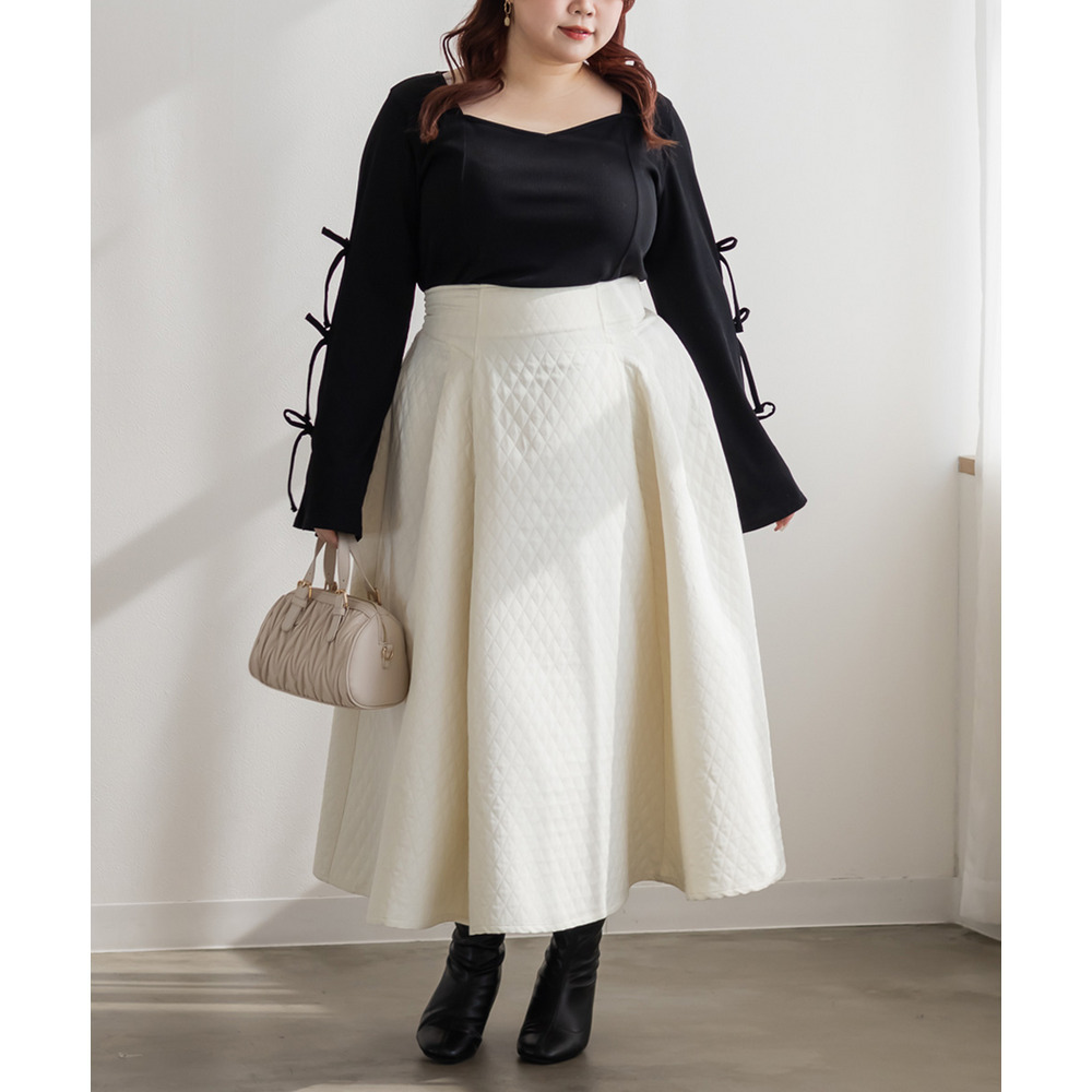 CLETTEオリジナル袖リボンハートネックカットソー10