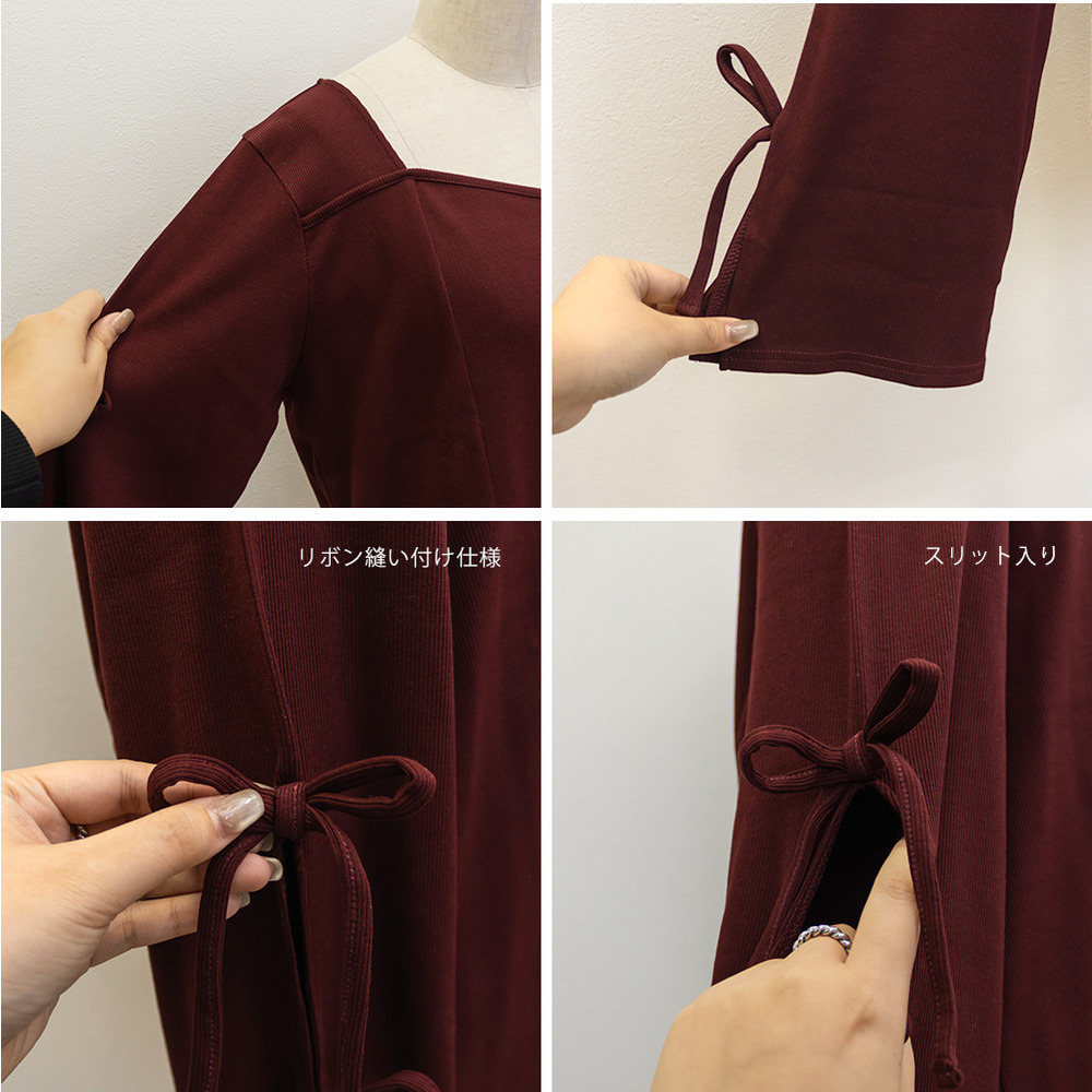 CLETTEオリジナル袖リボンハートネックカットソー13