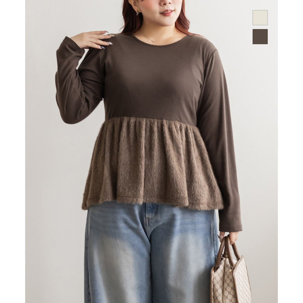 フェザードッキングペプラムトップス1