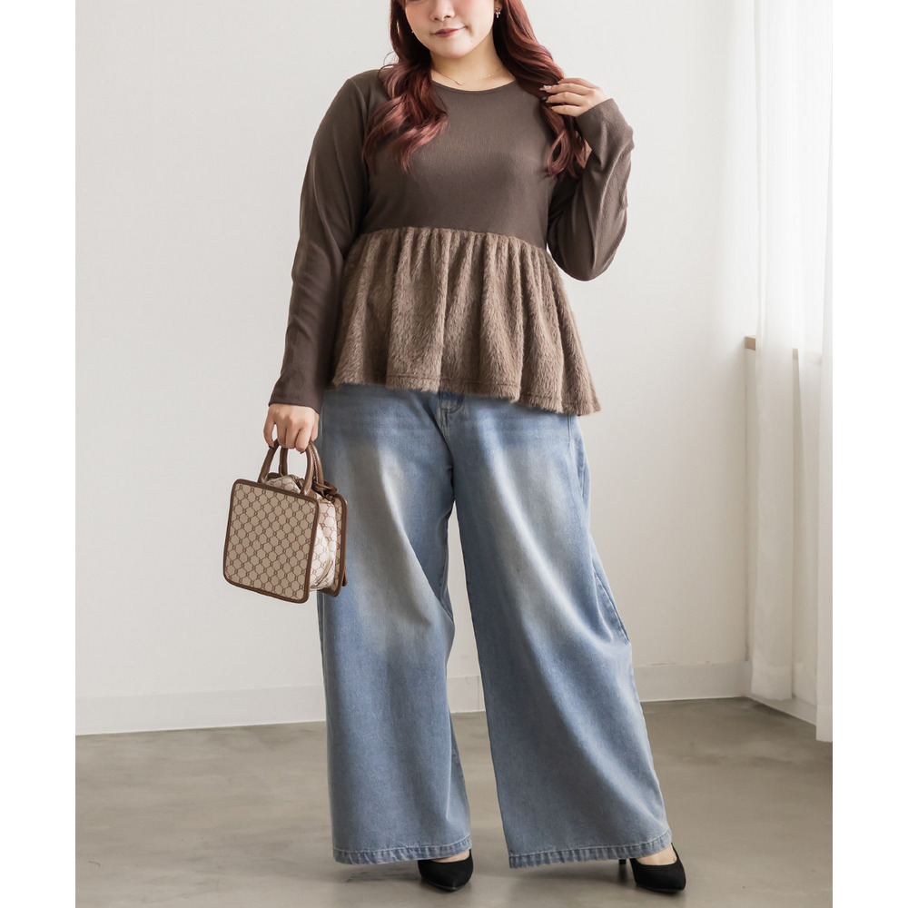 フェザードッキングペプラムトップス2