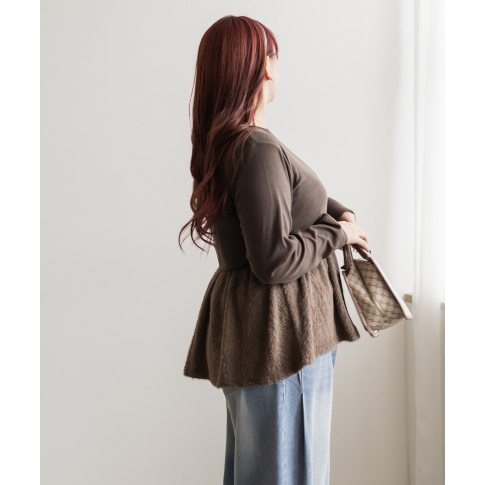 フェザードッキングペプラムトップス3