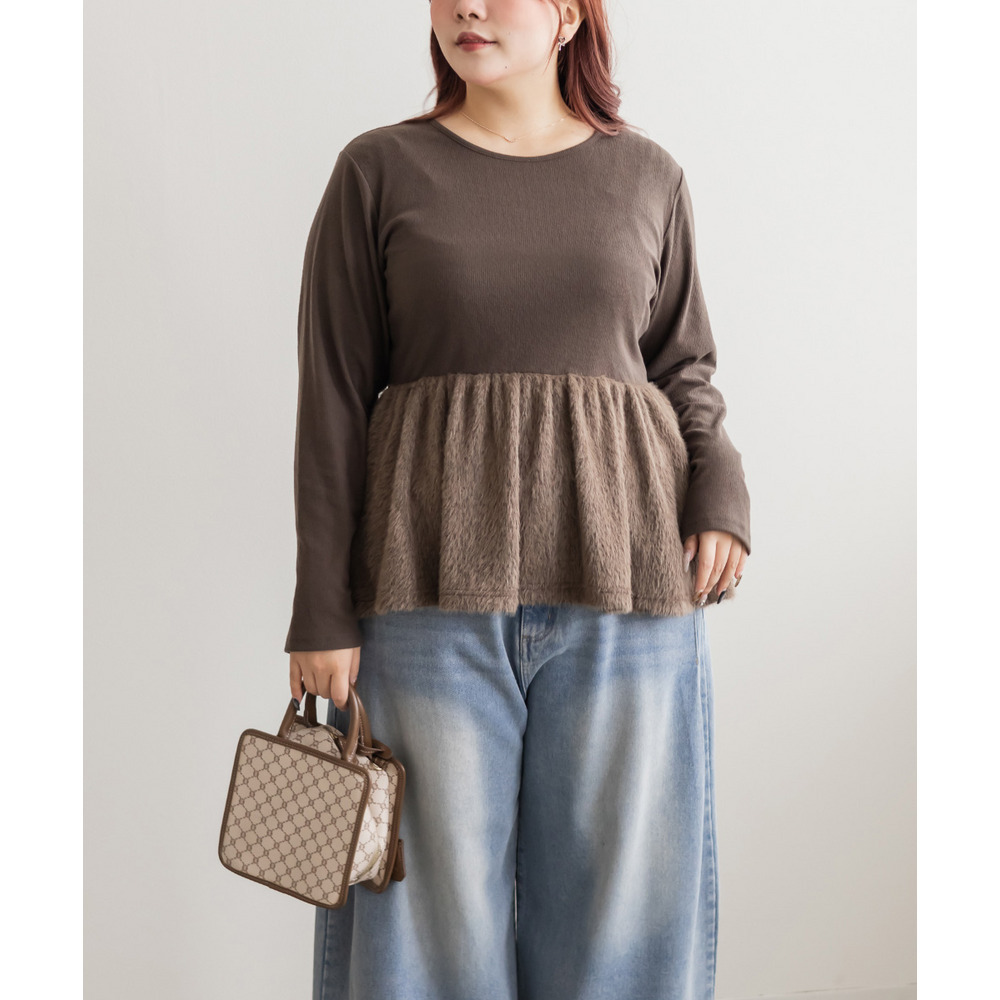 フェザードッキングペプラムトップス4