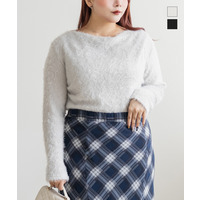 フェザードレープニットプルオーバー