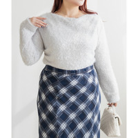 フェザードレープニットプルオーバー