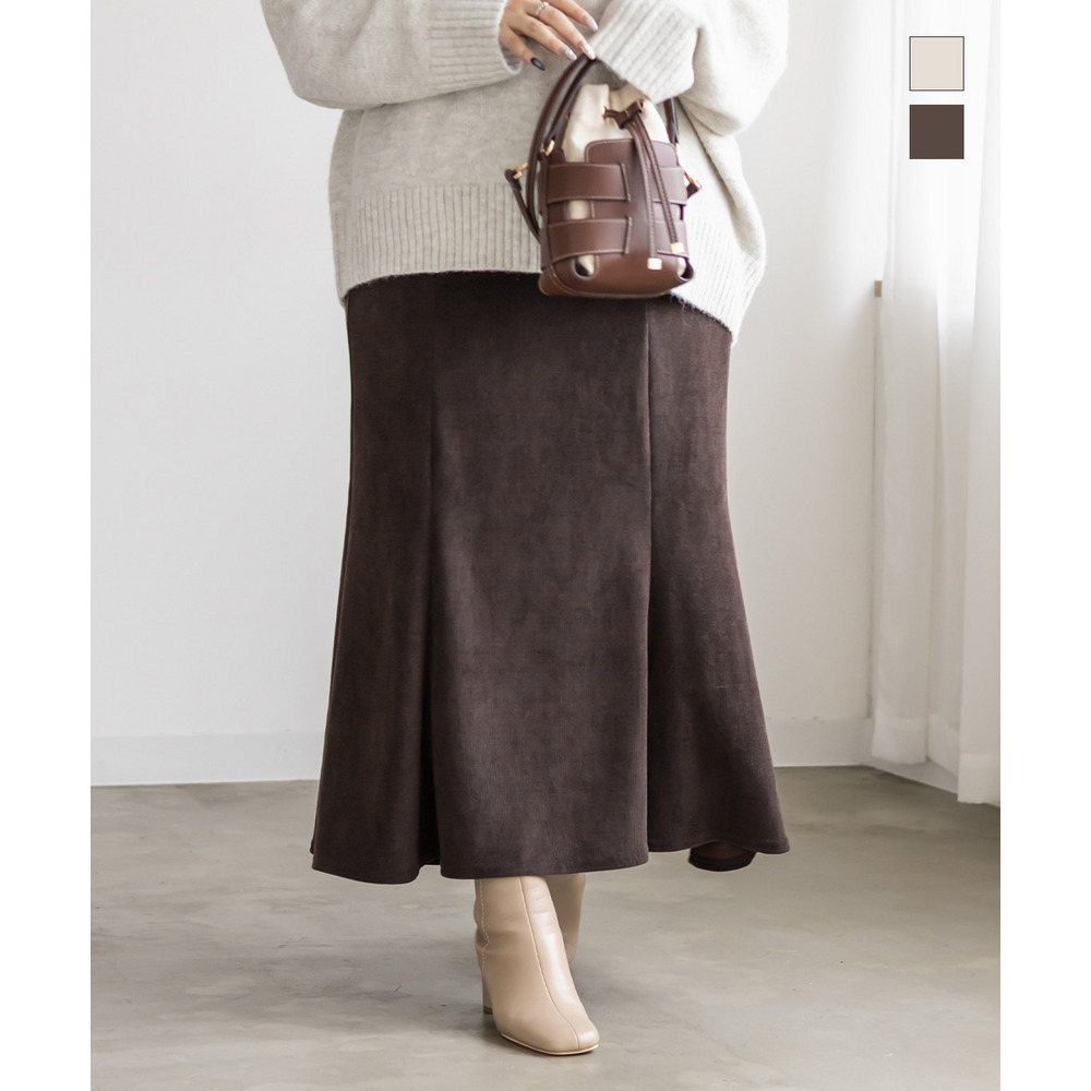 ウール調マーメイドスカート1