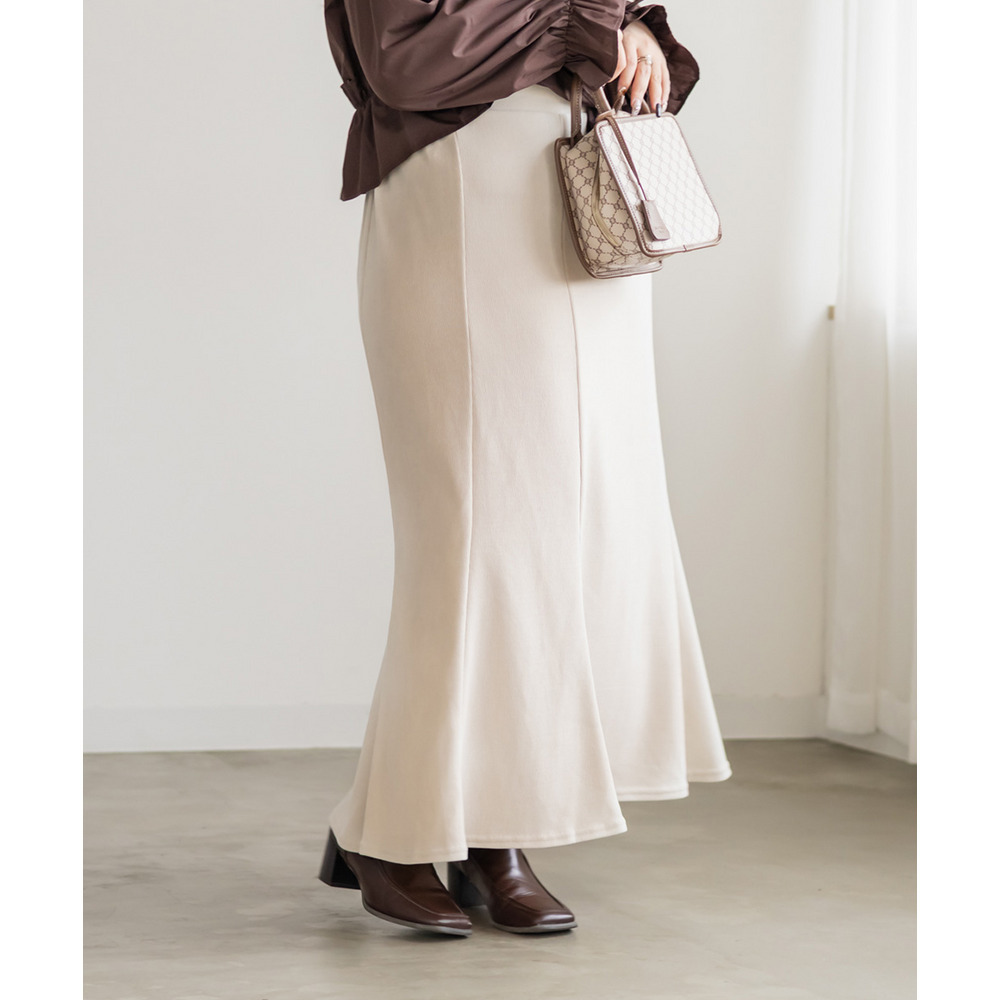 ウール調マーメイドスカート5