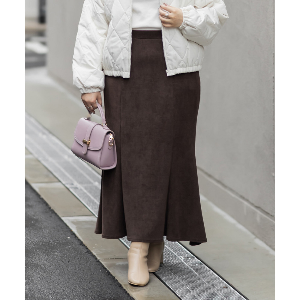 ウール調マーメイドスカート1