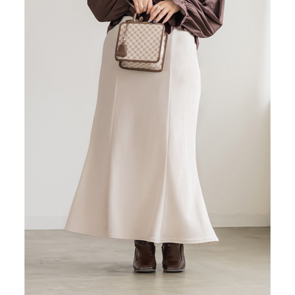 ウール調マーメイドスカート1