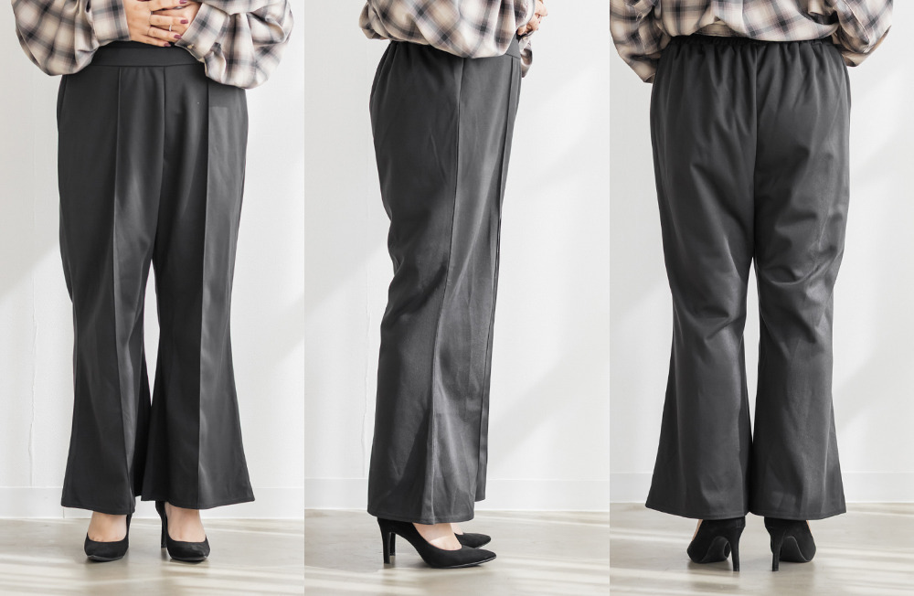 ウール調フレアパンツ11